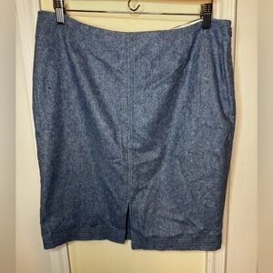 Banana Republic Light Blue Wool Skirt